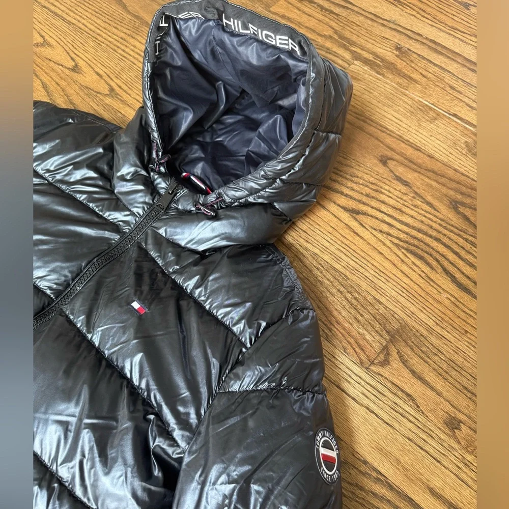 Tommy Hilfiger Men’s Black Technical Performance Puffer Jacket, size Large
